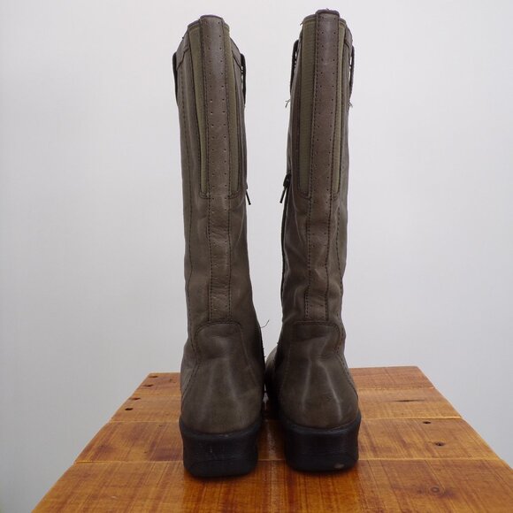 Keen Boots Tall Leather Women's Size 7.5 Green - Picture 6 of 11